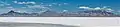 Volcano Peak (left), Rishel Peak (left of center) and Tetzlaff Peak (right) from Bonneville Salt Flats