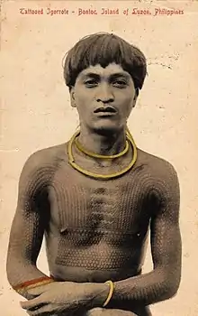 Tattooed Bontoc warrior