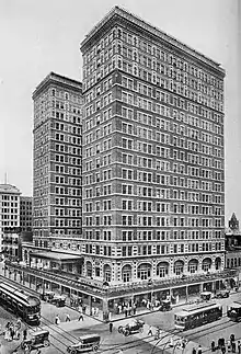 Illustration of the Rice Hotel from 1916