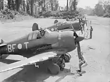 Image 10Australian-designed CAC Boomerang aircraft at Bougainville in early 1945 (from Military history of Australia during World War II)