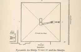 Hand-drawing of a top-view plan