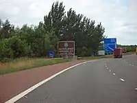 Image 43A sign marking entry to Scotland located on the M6 motorway crossing the border of Cumbria. (from North West England)