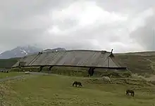 Image 9reconstructed Viking longhouse (from List of house types)