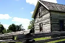 Borgeson family cabin from 1866 in the Linnaeus Arboretum