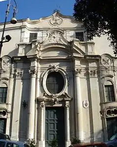 Baroque Composite columns of the Santa Maria Annunziata in Borgo, Rome, by Pietro Passalacqua, 1742 and 1745