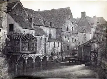 Saint-Géry Island in 1867, before the covering of the Senne