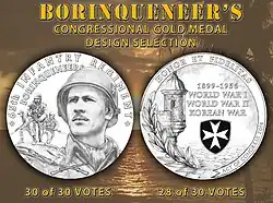 Design of the Congressional Gold Medal which was awarded to the Borinqueneers of the 65th Infantry Regiment