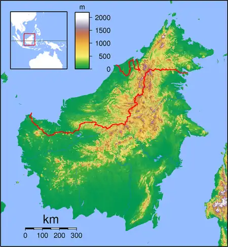 Long Kinoman is located in Borneo