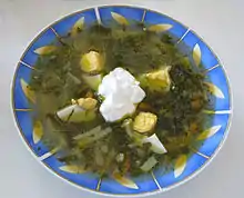 Shtshav (sorrel soup)