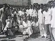 A. K. Gopalan, Hare Krishna Konar and Puchalapalli Sundarayya with farmers