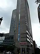 The Boston Marriott Copley Place hotel anchors the other end of the enclosed mall