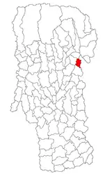 Location in Argeș County