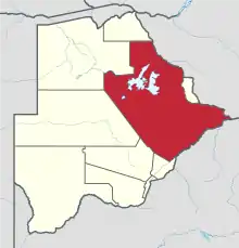 Location within Botswana