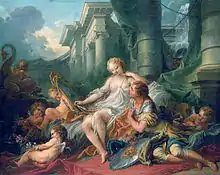 Rinaldo and Armida by François Boucher for the Académie Royale de Peinture et de Sculpture, 1734.