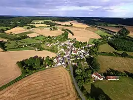 An aerial view of Saint-Bomer