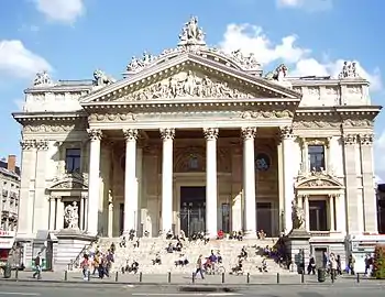 Brussels Stock Exchange on the Place de la Bourse