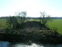 The course of the old railway line to Perceton Colliery