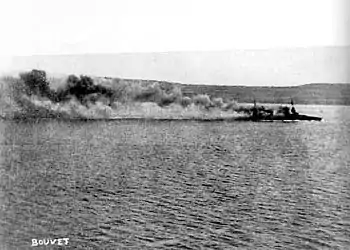 The Bouvet during the Gallipoli Campaign, March 1915.