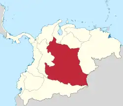 Location of Boyaca Department