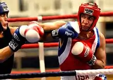 American Boyd Melson (right), during the 2007 Military World Games, at which he won a gold medal at Fort Huachuca