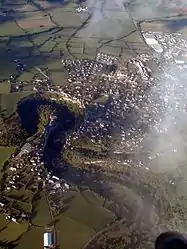 An aerial view of Bozouls