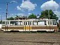 Surviving example that was formerly used as an OHLE maintenance car is seen being stored for possible future use as a museum car, Brăila, 2017