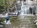 Falls with human for scale