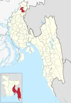 Location of Brahmanbaria Sadar