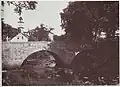 Stone Arch Bridge, built in 1857, over the Branch River near the Slatersville mills. It replaced a wooden bridge built around 1800.