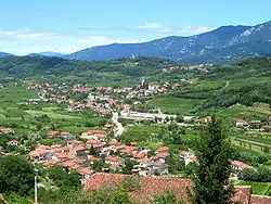 The Branica Valley with the village of Branik