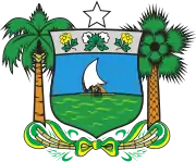 A coconut palm and a carnuaba palm as supporters in the coat of arms of Rio Grande do Norte.[15]