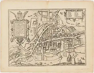 Tudor map of Cambridge