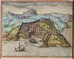 Portuguese Tangier depicted in Civitates Orbis Terrarum, 1572.