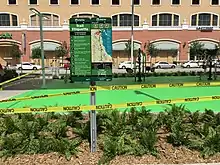 New exercise park under the station in 2016, and MetroPath sign