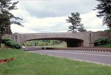 Image 3Some bridges on the Merritt Parkway were constructed by workers paid by the US Works Progress Administration (from History of Connecticut)