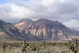 View from South East with entrance to Pine Creek Canyon on the left