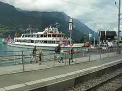 BLS passenger ship Jungfrau at the ferry pier.