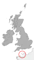 Map showing the Channel Islands