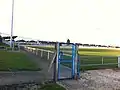 View of pitch from changing rooms.