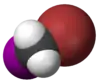 Spacefill model of bromoiodomethane