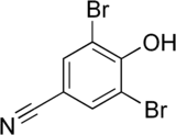 Skeletal formula of bromoxynil