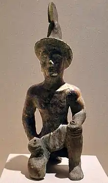 Statuette of a Greek soldier, from a 3rd-century BCE burial site north of the Tian Shan