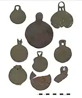 Bronze mirrors, Chandmani culture, Western Mongolia