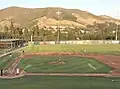 Brooks Lee, then of the Cal Poly baseball team, prepares for an at-bat during an April 2022 game.