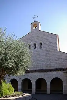 The Church of the Multiplication in Tabgha in 2008. The church is allegedly built upon the site where Christ fed the multitude.