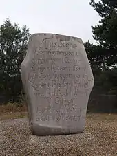 stone memorial of the first camp