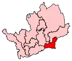 A fairly small constituency in the southeast part of the county.