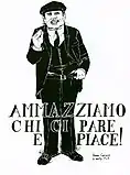 Ammazziamo chi ci pare e piace/We Kill Whoever we Please (1963). Ink Drawing for Pace in terra
