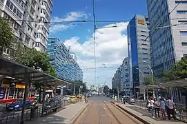 Office buildings on Nicolae Titulescu Street.