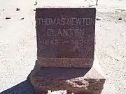 Grave of Thomas Newton ("Newt") Clanton (1843–1926) B-8-5. Clanton was the founder of Buckeye. He was a native of Creston, Iowa who moved to Arizona for health reasons.